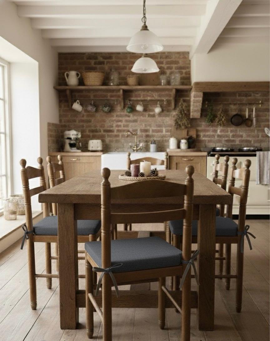 Asiento para silla de cocina con cintas , Fabricado en España