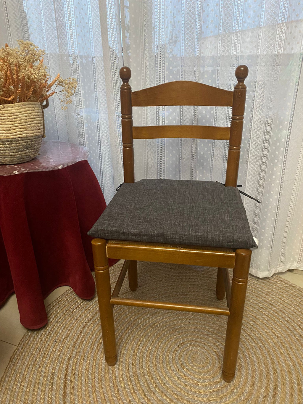 Asiento para silla de cocina con cintas , Fabricado en España