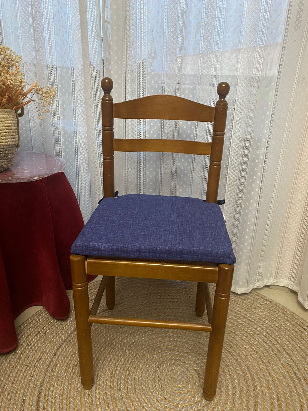 Asiento para silla de cocina con cintas , Fabricado en España